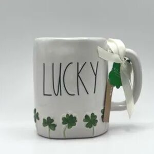 Rae Dunn LUCKY  Shamrock Coffee Mug